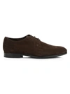 Tod's Men's Suede Derby Shoes In Dark Brown