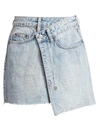 Ksubi Sign Of The Times Asymmetric Denim Wrap Skirt