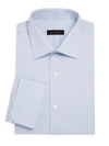 Saks Fifth Avenue Collection Travel Twill Long-sleeve Dress Shirt In Light Blue