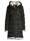 Moose Knuckles Gold Series Mont Joli Shearling Lined Parka In Black Ivory Sherpa