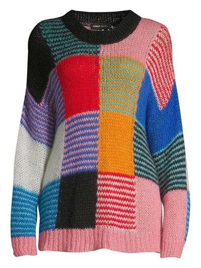 Stine Goya Women's Sana Patchwork Print Sweater In Gingham