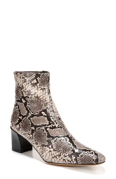 Vince Women's Lanica Python-embossed Leather Ankle Boots In Natural Snake Embossed Leather