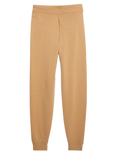 Theory Women's Whipstitch Cashmere Lounge Trousers In Camel
