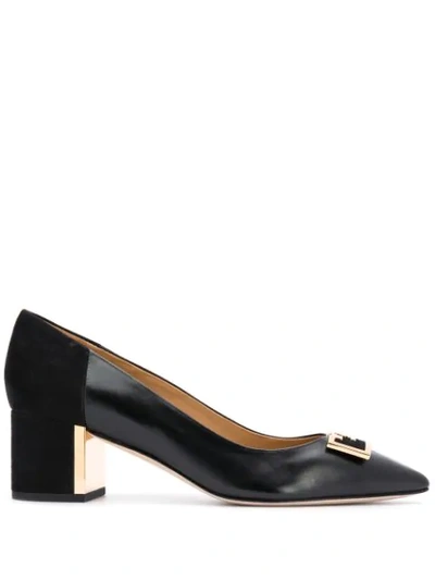Tory Burch Gigi Leather & Suede Pumps In Perfect Black