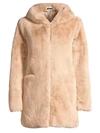 Apparis Women's Marie Hooded Faux Fur Coat In Sand