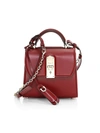 Ferragamo Women's Small Boxyz Leather Top Handle Bag In Carmine