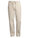 Onia Carter Linen-blend Pants In Khaki