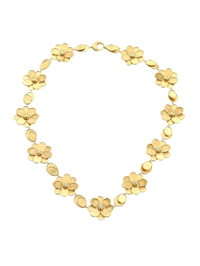 Marco Bicego Women's Petali 18k Yellow Gold & Diamond Flower Collar Necklace