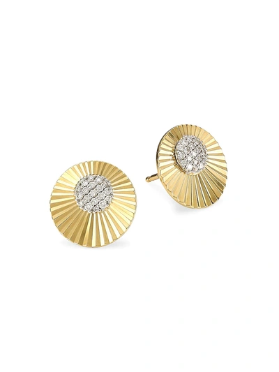 Phillips House Women's Aura 14k Yellow Gold & Diamond Mini Stud Earrings