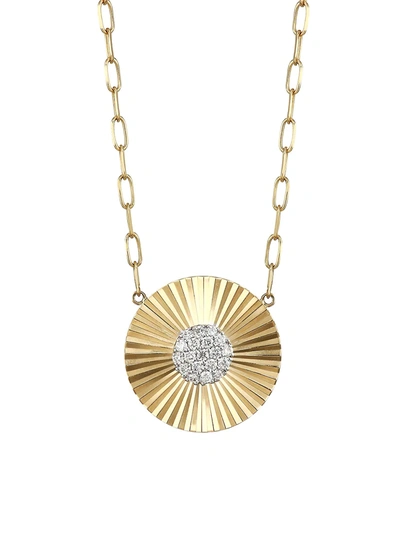 Phillips House Women's Aura 14k Yellow Gold & Diamond Offset Mini Pendant Necklace