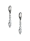 Adriana Orsini Ruthenium-plated Sterling Silver Cubic Zirconia Drop Earrings In Black