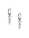 Adriana Orsini Rhodium-plated Sterling Silver Cubic Zirconia Drop Earrings
