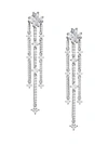 Adriana Orsini Rhodium-plated Sterling Silver Cubic Zirconia Dangle Drop Earrings