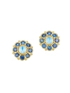 Temple St Clair Women's Celestial 18k Yellow Gold, Moonstone & Blue Sapphire Stella Cluster Earrings