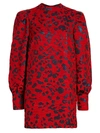 Andamane Baylee Leopard Jacquard Mini Dress In Leo Rosso