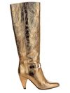 Laurence Dacade Vlad Laminated Leather Tall Boots In Gold