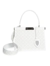 Alaïa Small Cecile Arabesque Studded Leather Satchel In White