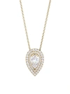 Adriana Orsini Women's 18k Goldplated Sterling Silver Cubic Zironia Teardrop Pendant Necklace