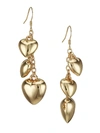 Kenneth Jay Lane Women's 22k Goldplated Heart Dangle Drop Earrings