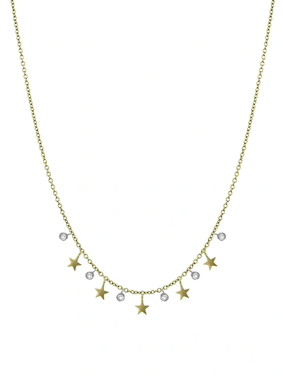Meira T Women's 14k Yellow Gold & Diamond Star Charm Necklace