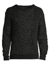 John Varvatos Men's Boulder Leopard Jacquard Sweater In Black