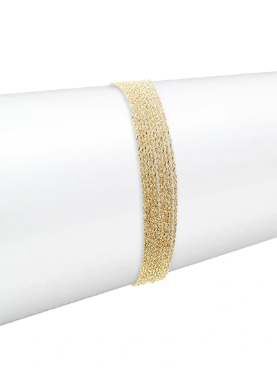 Celara 14k Yellow Gold Chain Line Bracelet