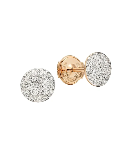 Pomellato Women's Sabbia Diamond & 18k Rose Gold Stud Earrings
