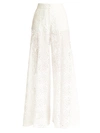 Carolina Herrera Women's Lace Eyelet Extra Wide-leg Pants In White