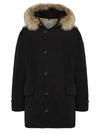 Woolrich Polar Fur-trim Down Parka In Black