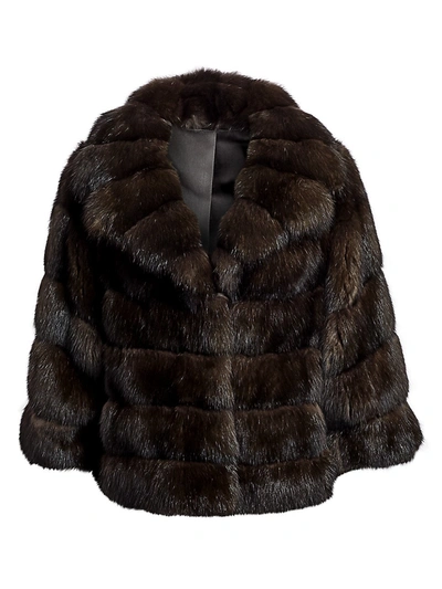 The Fur Salon Chrispeto Sable Fur Jacket In Barguzin