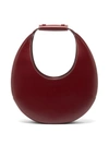 Staud Moon Medium Leather Shoulder Bag In Raspberry