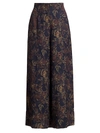 Amur Women's Lewis Floral Wide-leg Pants In Charcoal