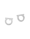 Ferragamo Women's Silvertone Logo Stud Earrings/0.3"