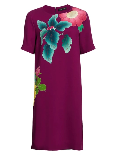 Etro Women's Japanese Floral T-shirt Dress In Pink