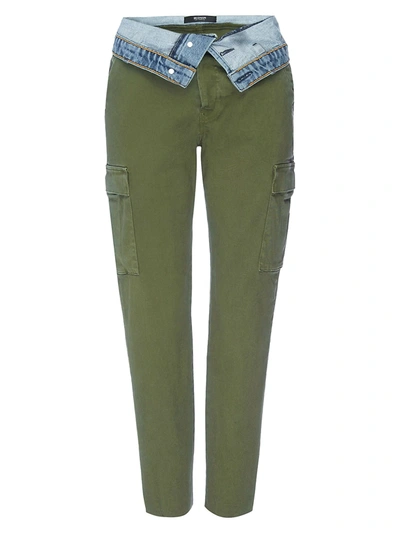 Hudson Women's Foldover Cargo Pants In Isolated Troop