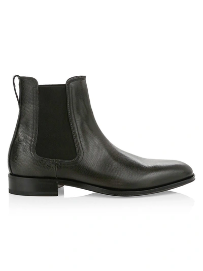 Ferragamo Men's Darien Leather Chelsea Boots In Anthracite