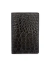 Royce New York Croc-embossed Leather Passport Case In Black
