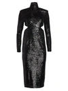 Cinq À Sept Women's Daniela Sequin Midi Dress In Black