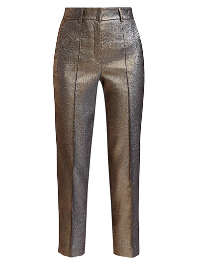 Akris Punto Ferry Lam Cropped Pants In Gold