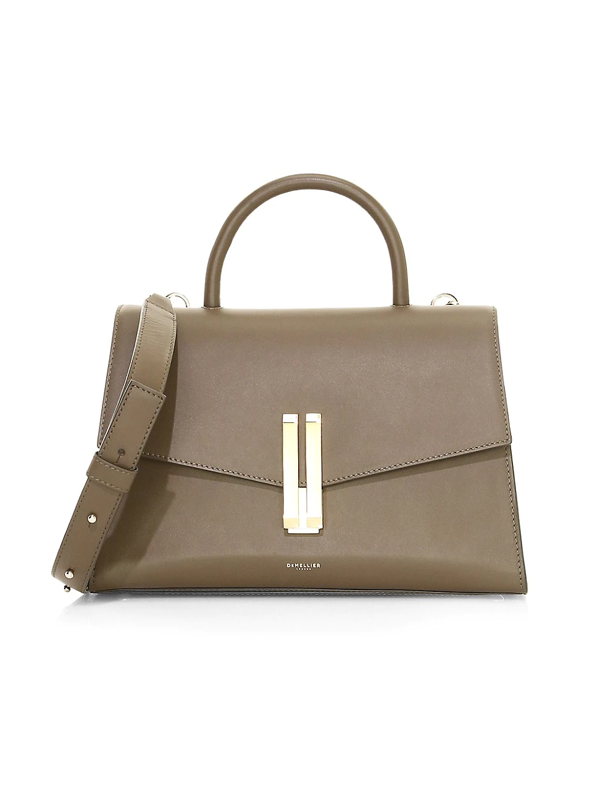 Demellier Montreal Leather Satchel In Olive | ModeSens