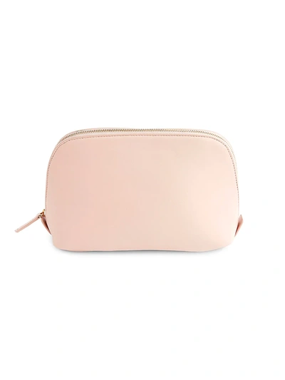 Royce New York Signature Cosmetic Bag In Blush Pink