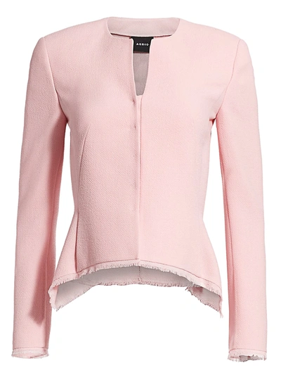 Akris Garry Wool Cr Pe Double Face Jacket In Blush