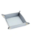 Royce New York Leather Catchall Tray In Silver