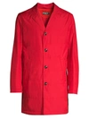 Kiton Men's Packable Rain Coat In Red