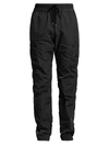 John Elliott Men's High Shrunk Nylon Cargo Pants In Black
