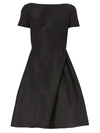 Carolina Herrera Icon Bateau Neck Short-sleeve Dress In Black