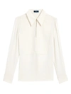 Theory Women's Classic Yoke Popover Collar Tunic In Ivory