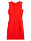 Theory Core Fitted Sheath Dress In Bright Ruby