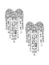 Kenneth Jay Lane Women's Silvertone Heart Chandelier Earrings