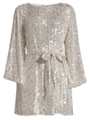 Jay Godfrey Maggie Sequin Mesh Dress In Silver